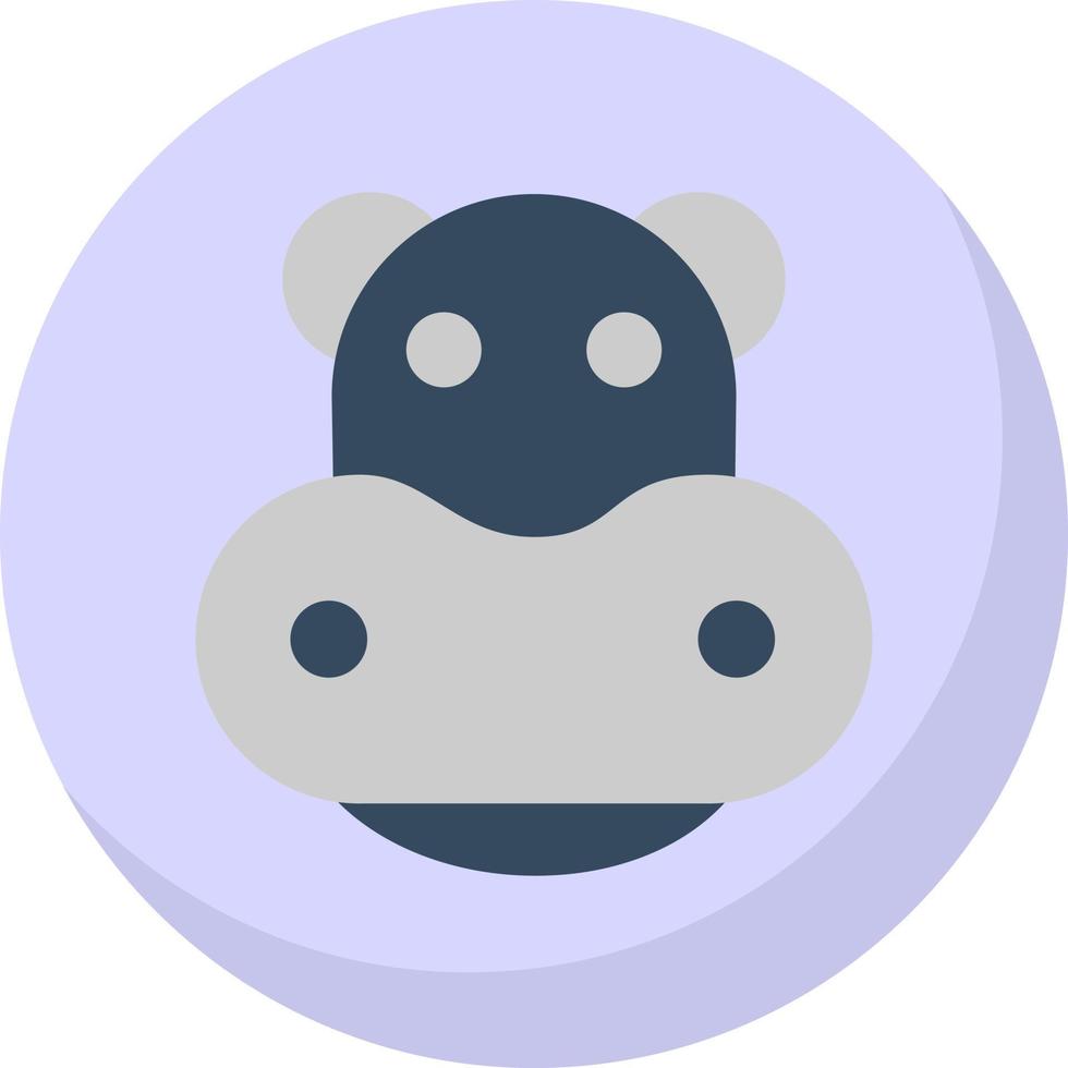 Hippo Vector Icon Design
