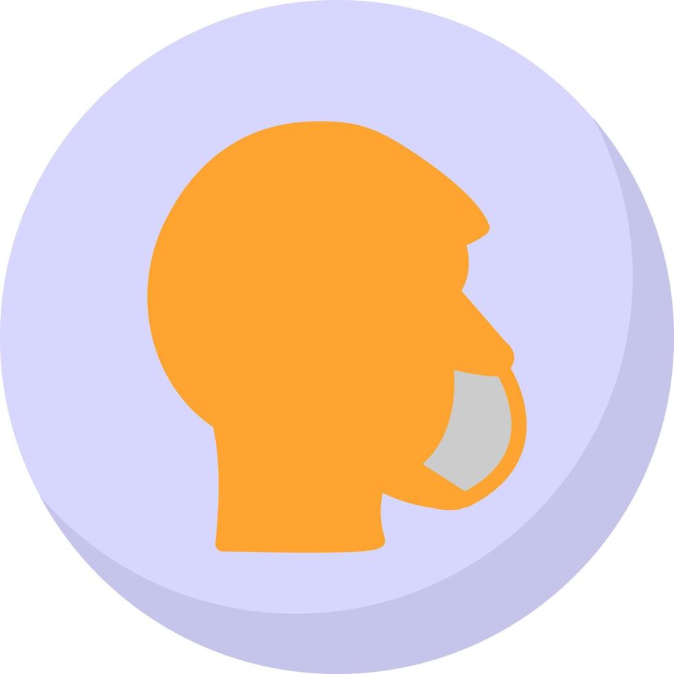 Head Side Mask Vector Icon Design