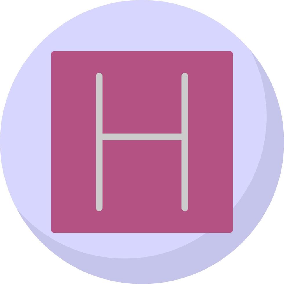 H Square Vector Icon Design