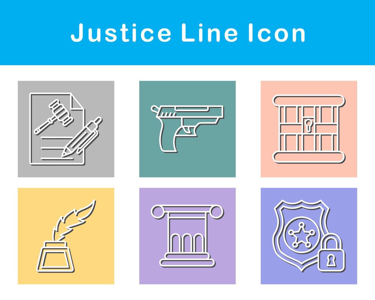 Justice Vector Icon Set