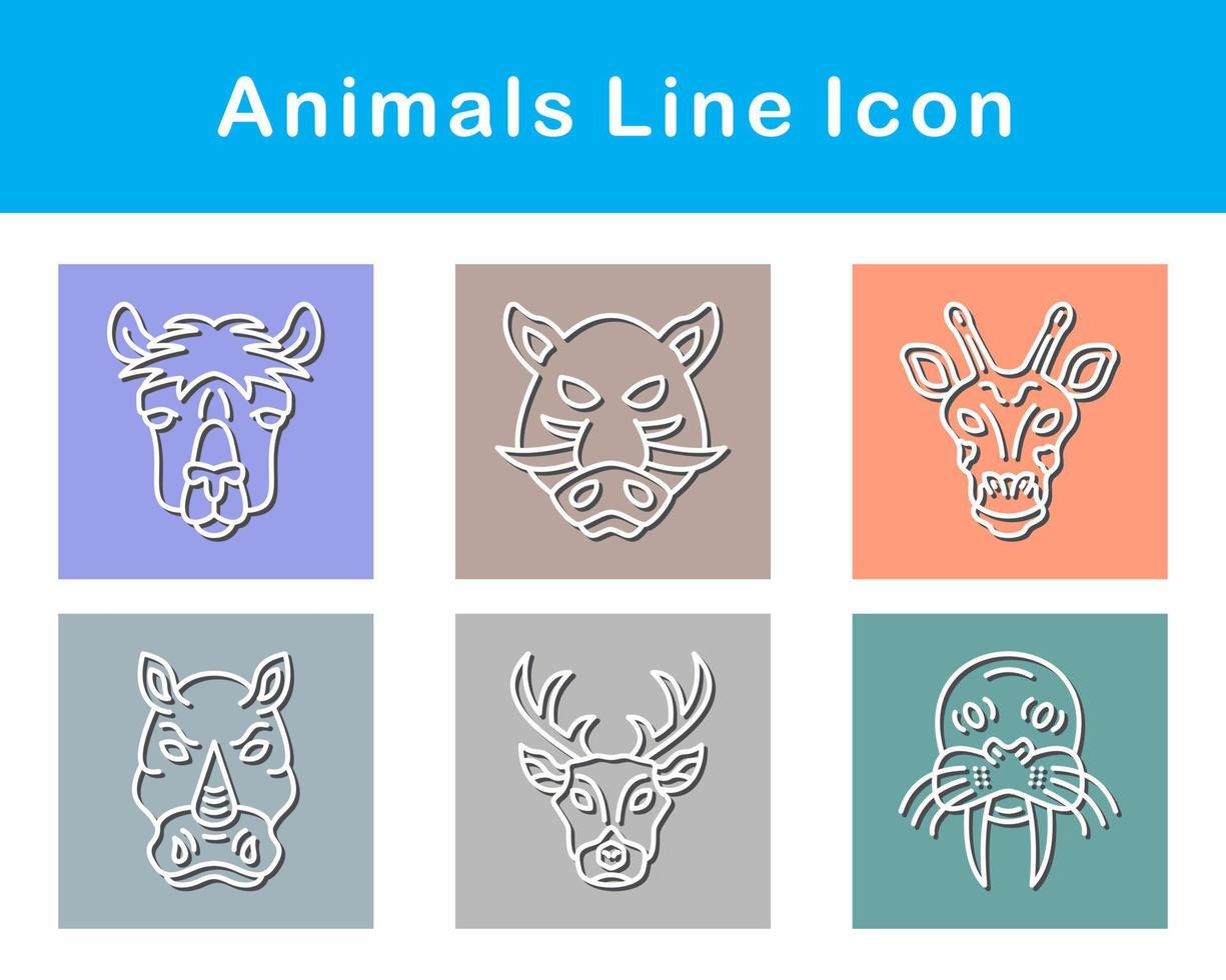 animales vector icono conjunto