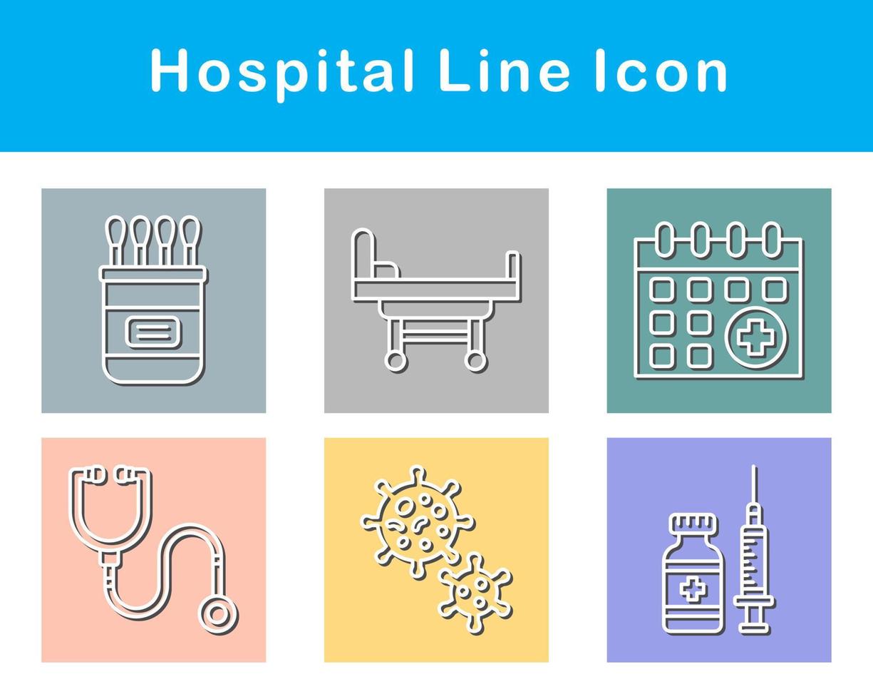 hospital vector icono conjunto