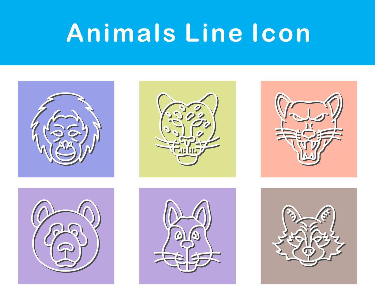 animales vector icono conjunto