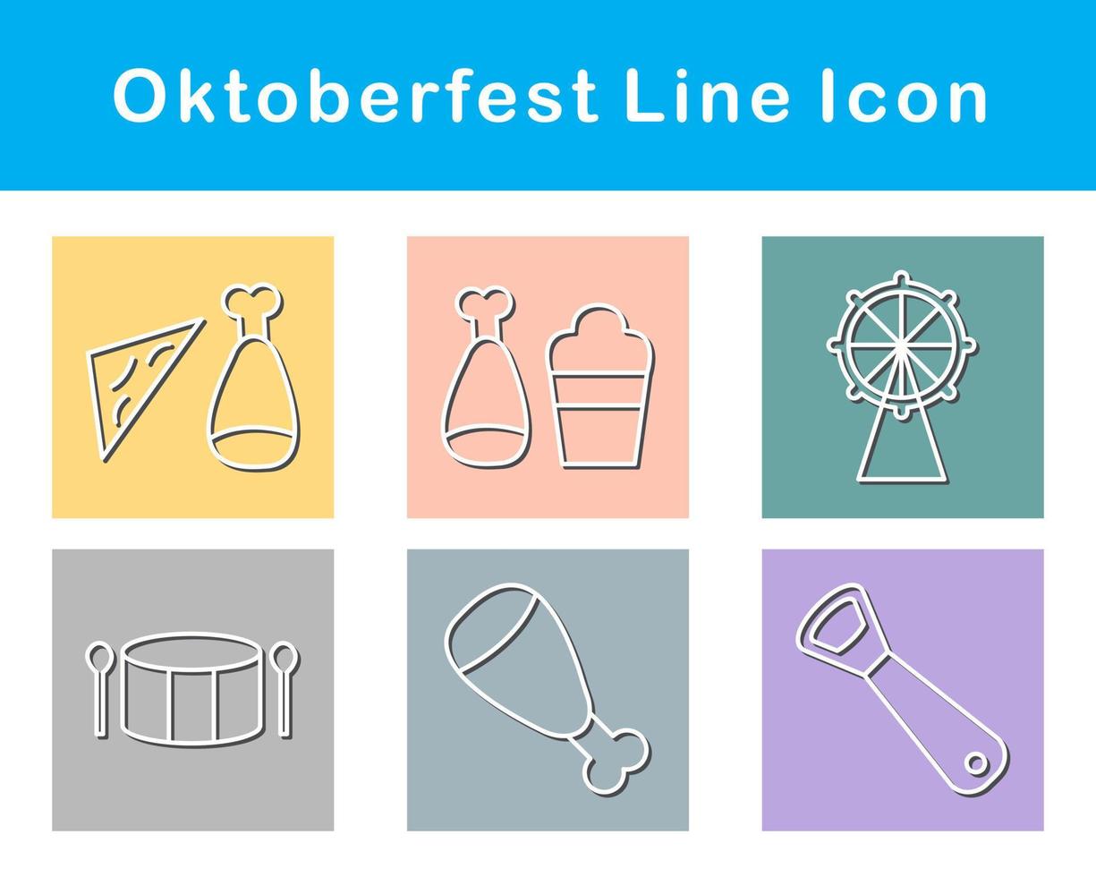 Oktoberfest vector icono conjunto