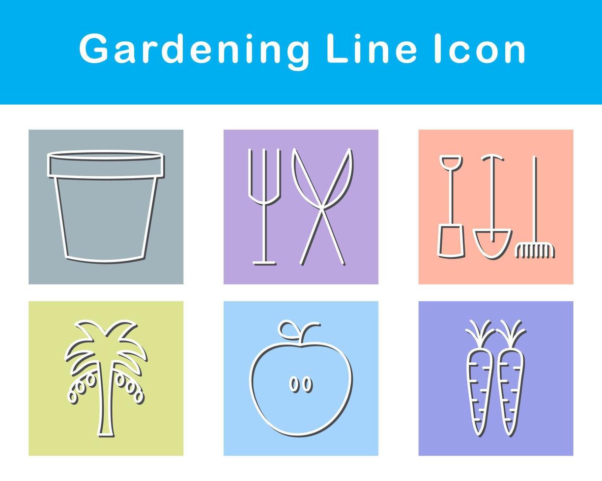 jardinería vector icono conjunto