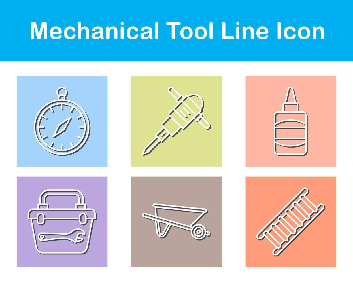 mecánico herramienta vector icono conjunto