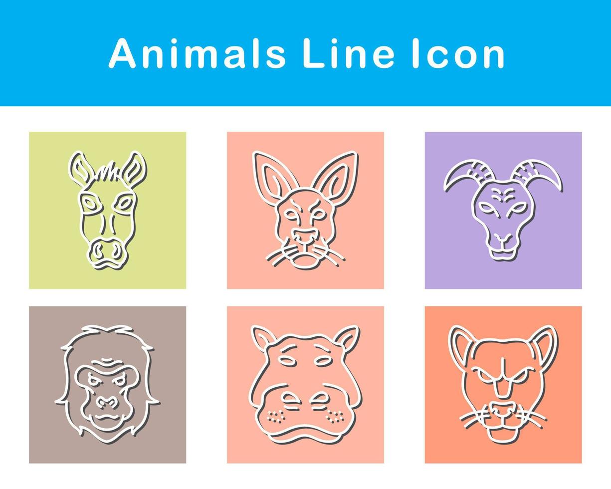 animales vector icono conjunto