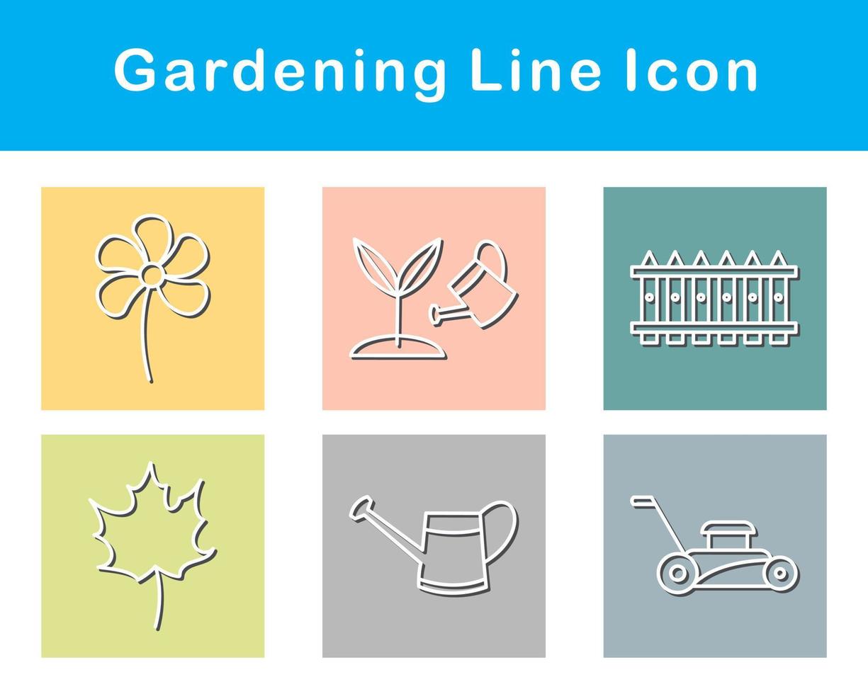 jardinería vector icono conjunto