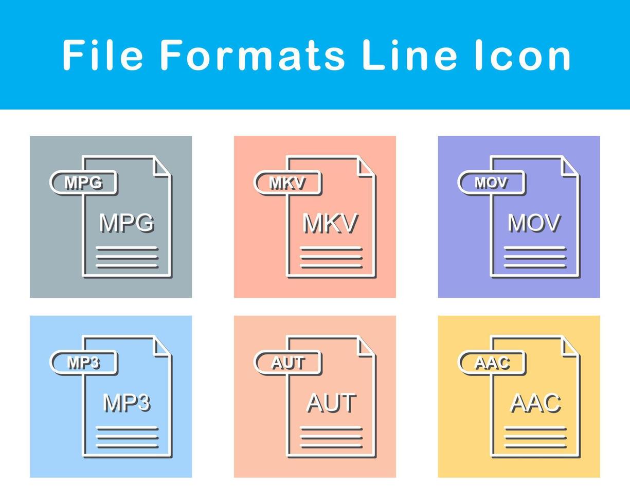 archivo formatos vector icono conjunto