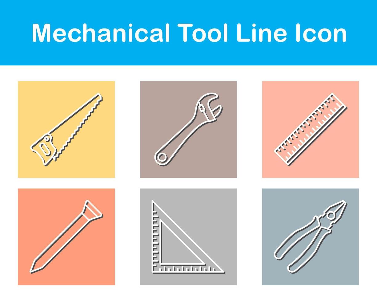 Mechanical Tool Vector Icon Set