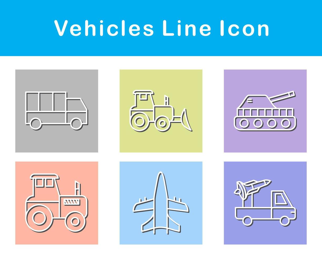 Vehicles Vector Icon Set