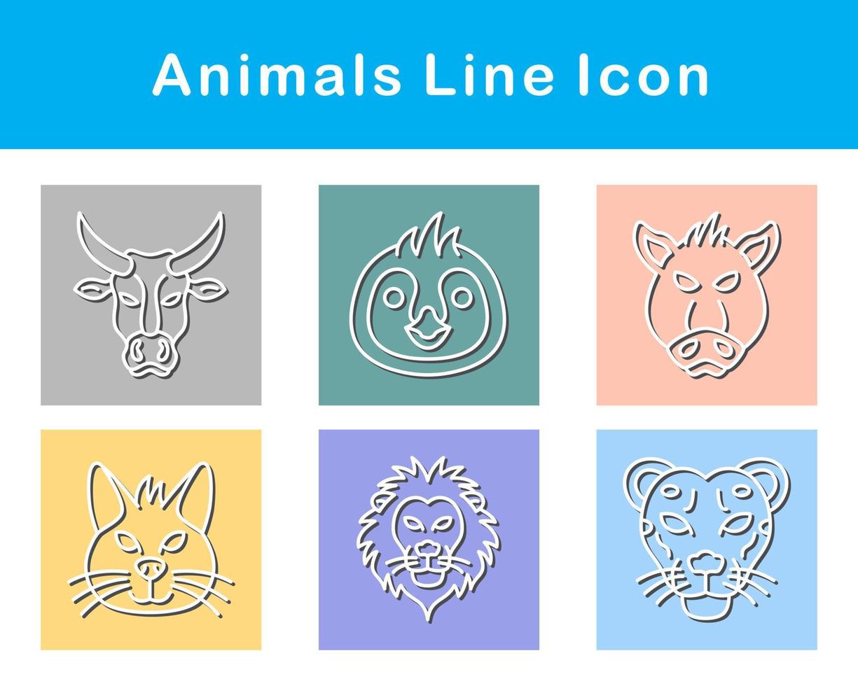 animales vector icono conjunto