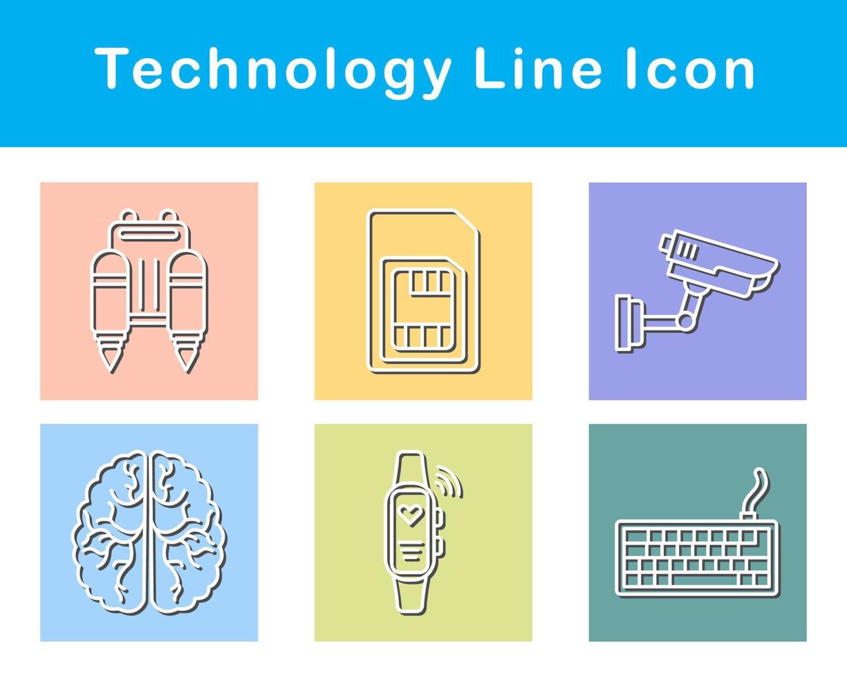 tecnología vector icono conjunto