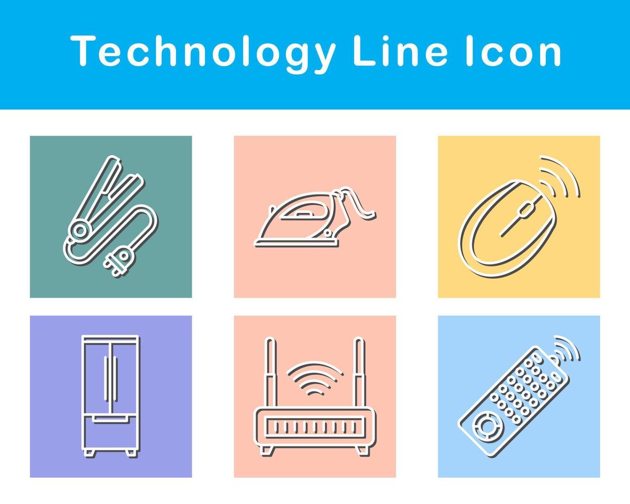 tecnología vector icono conjunto