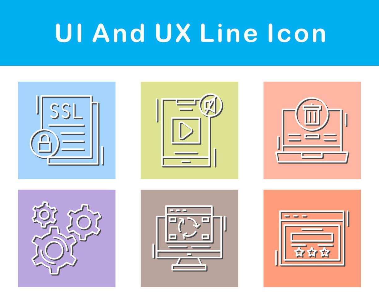 ui y ux vector icono conjunto