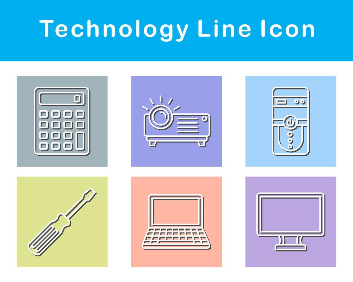 tecnología vector icono conjunto