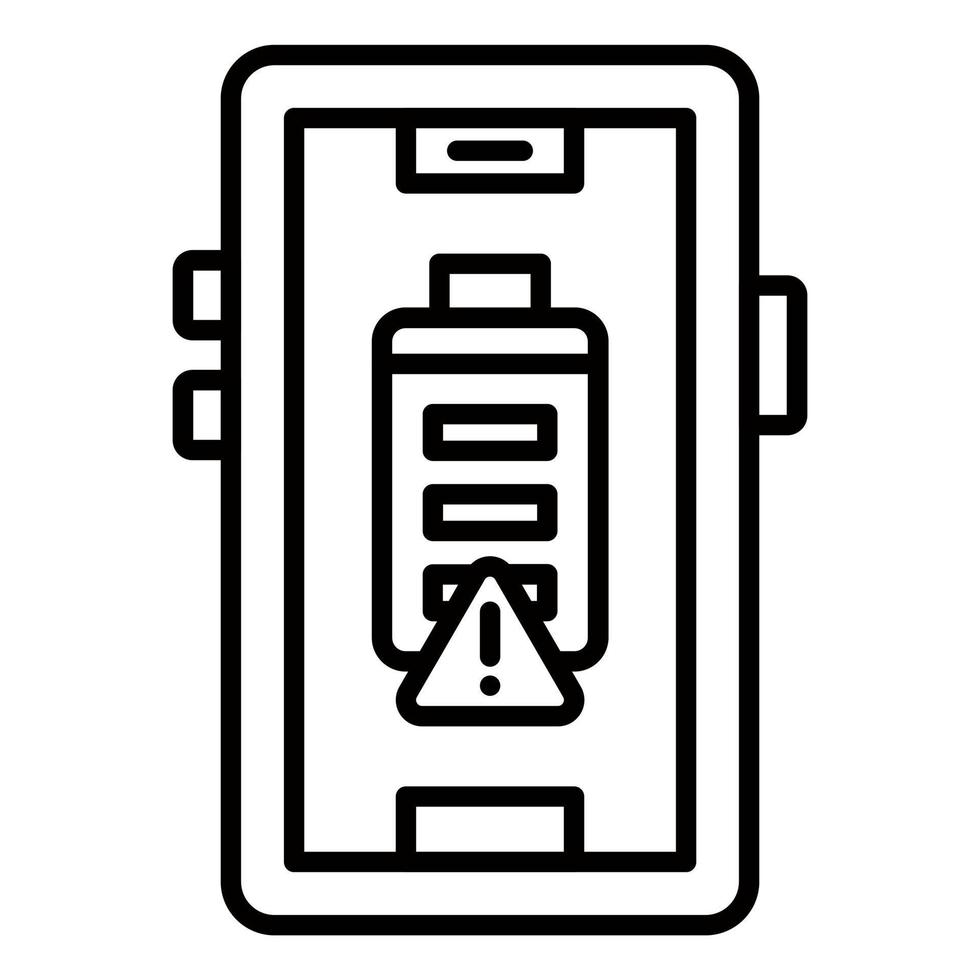 Battery alert Icon Style vector
