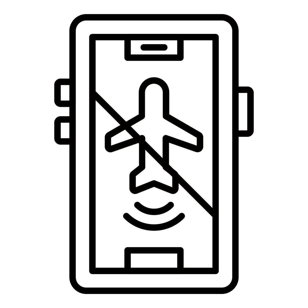 Airplane mode Inactive Icon Style vector
