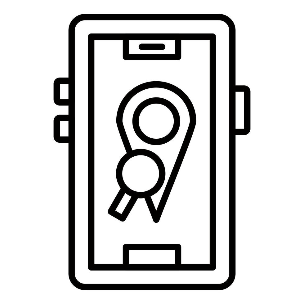 Location Searching Icon Style vector