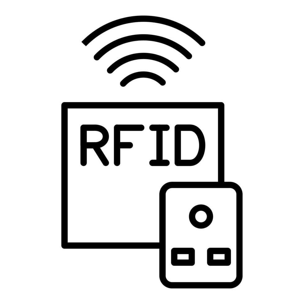 rfid icono estilo vector