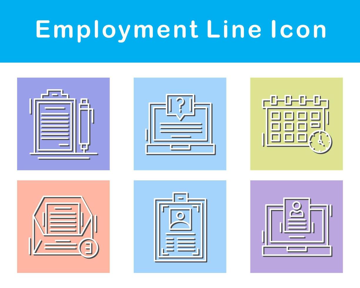 Employment Vector Icon Set