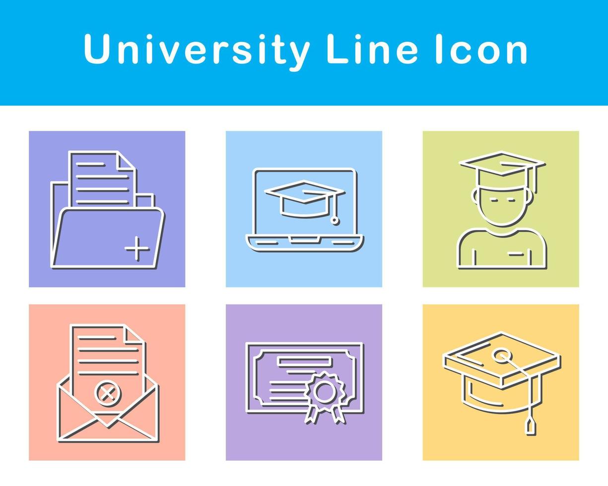 Universidad vector icono conjunto