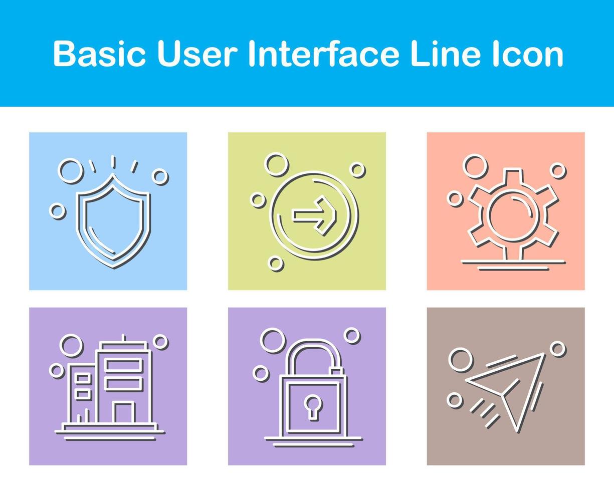 básico usuario interfaz vector icono conjunto