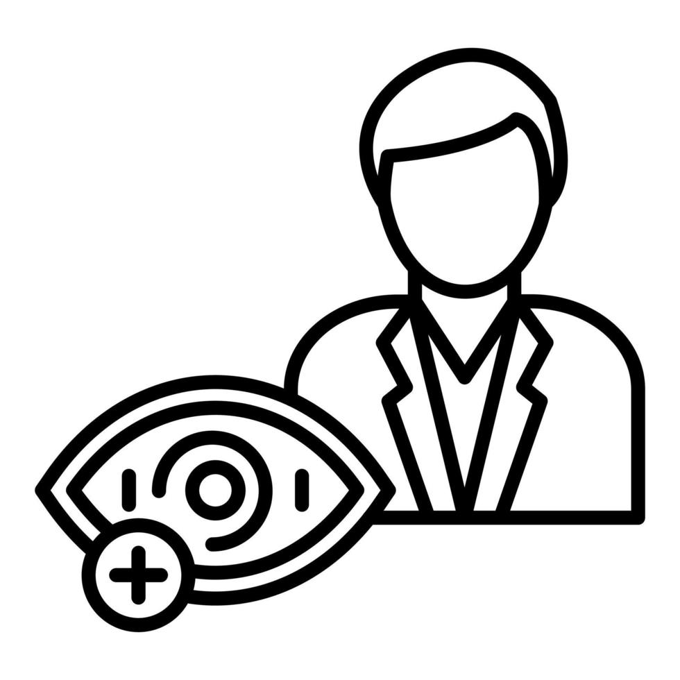 Optometrist Male Icon Style vector