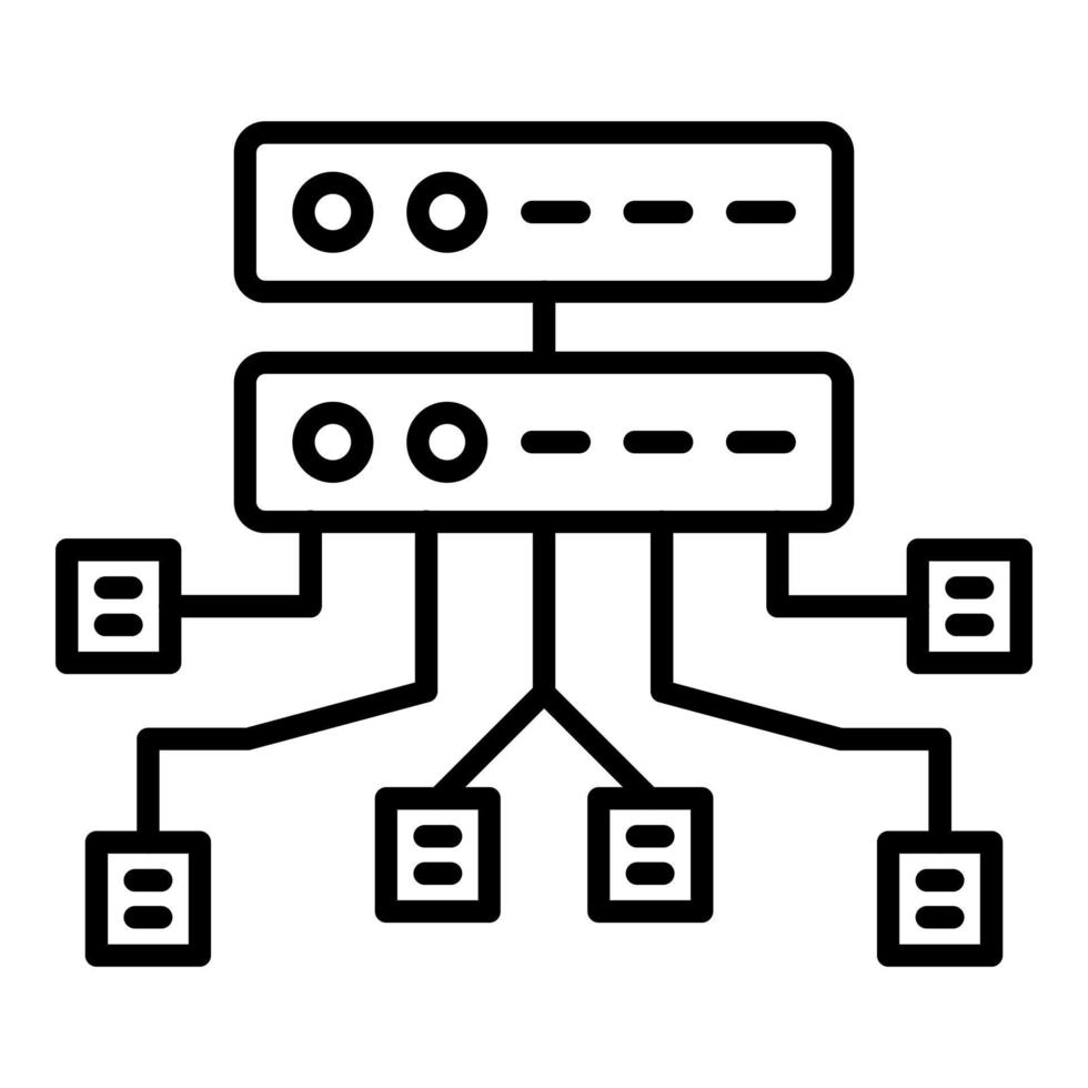 Data Structure Icon Style vector