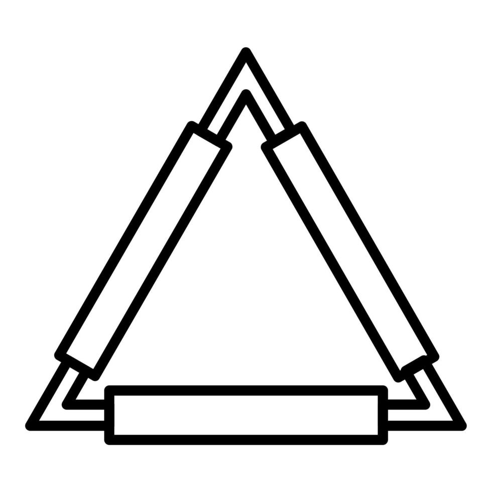 Clay Triangle Icon Style vector