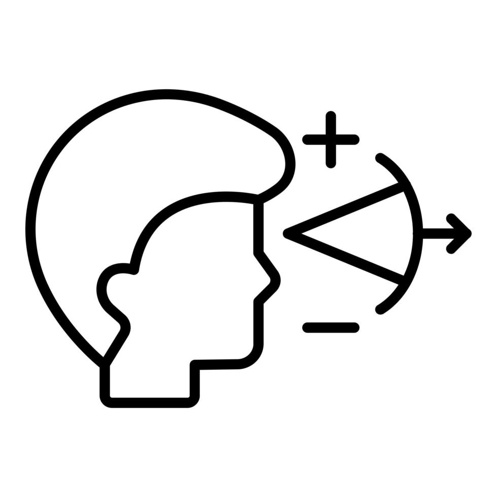 Longsighted Icon Style vector