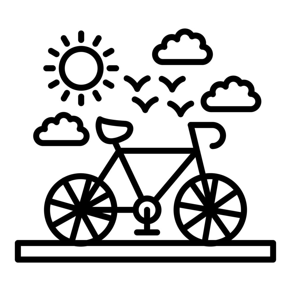 estilo de icono de bicicleta vector