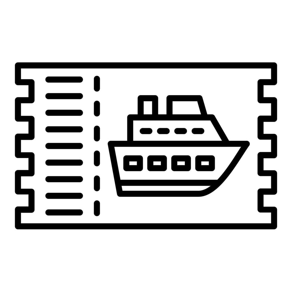 Cruise Ticket Icon Style vector