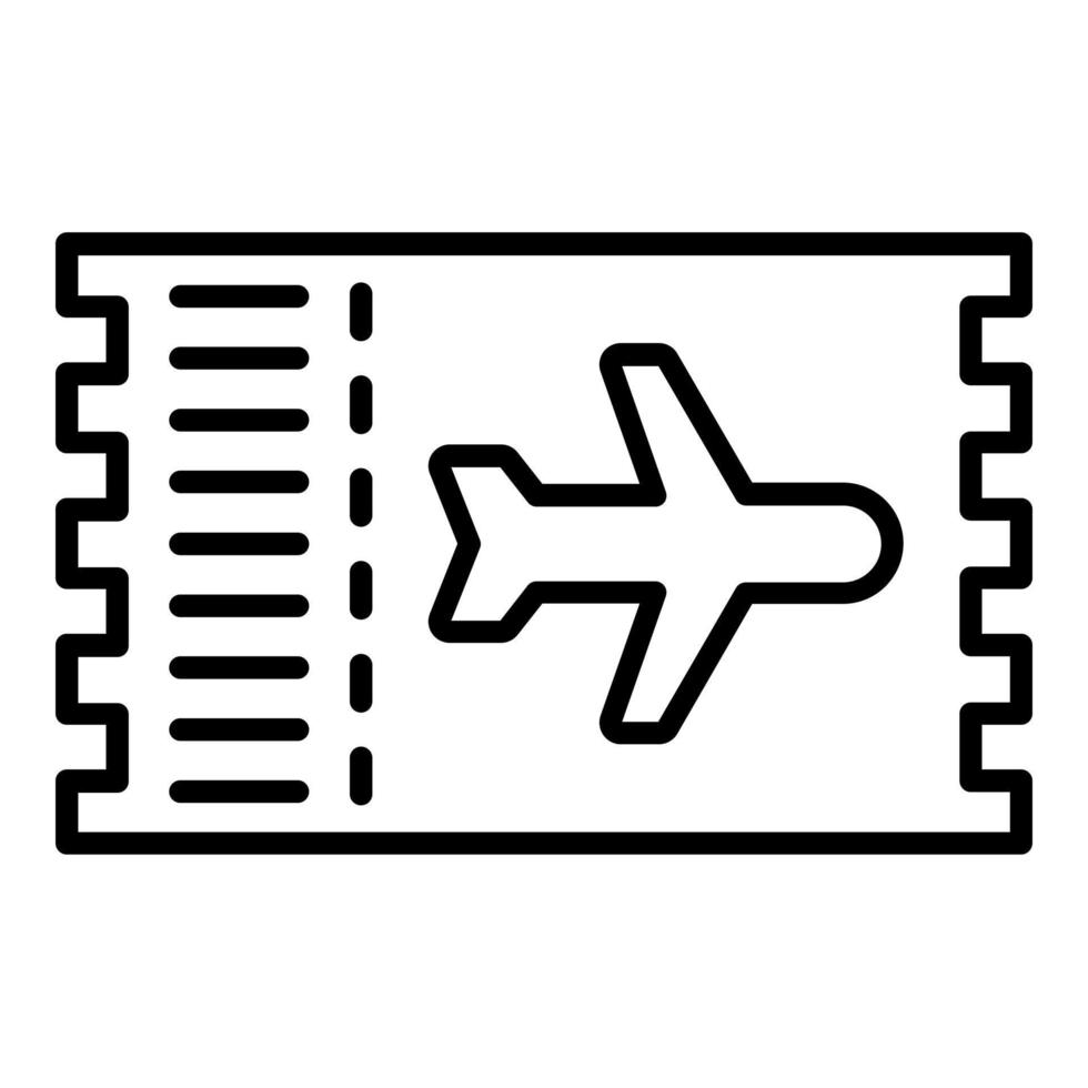 Flight Ticket Icon Style vector