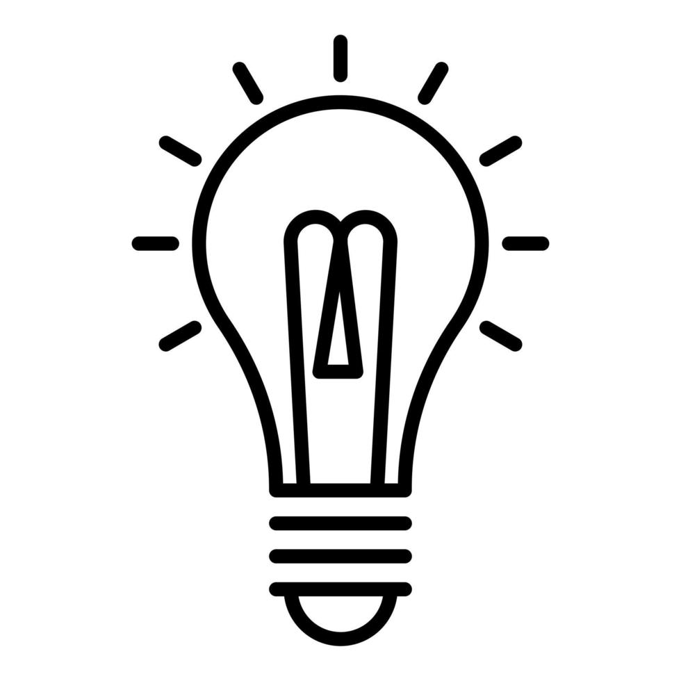 Edison Light Bulb Icon Style vector