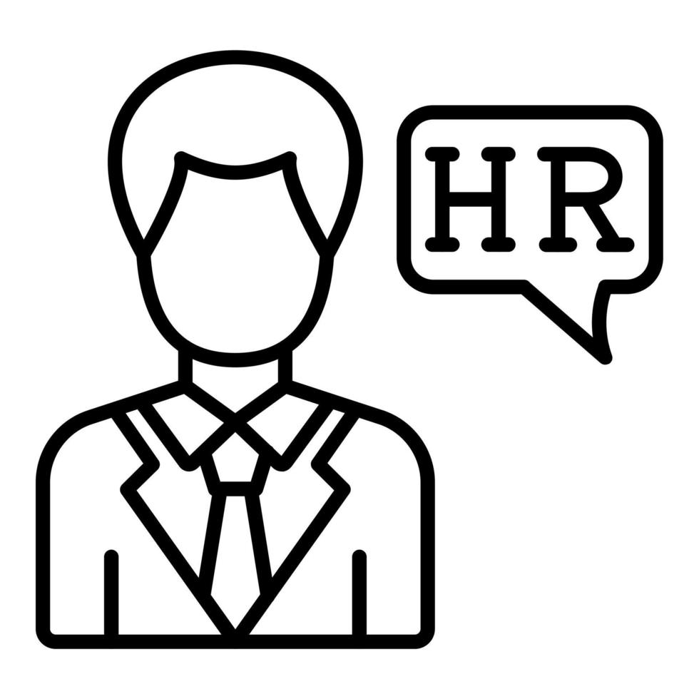 Hr Specialist Male Icon Style vector