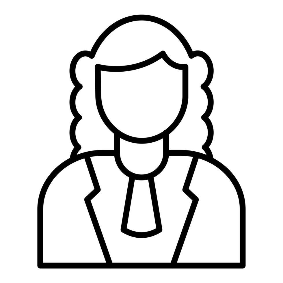 Judge Female Icon Style vector