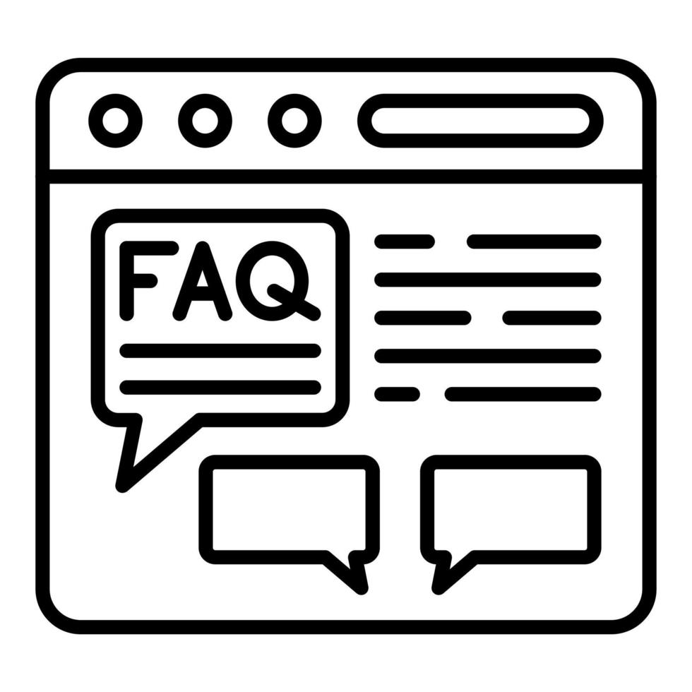 FAQ Icon Style vector