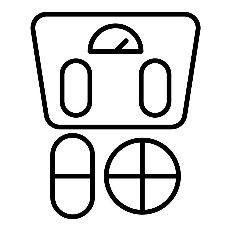 dieta pastillas icono estilo vector