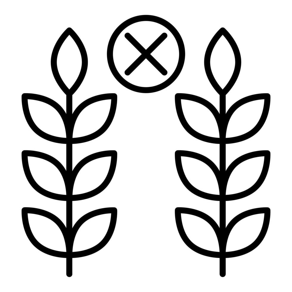 Gluten Free Food Icon Style vector
