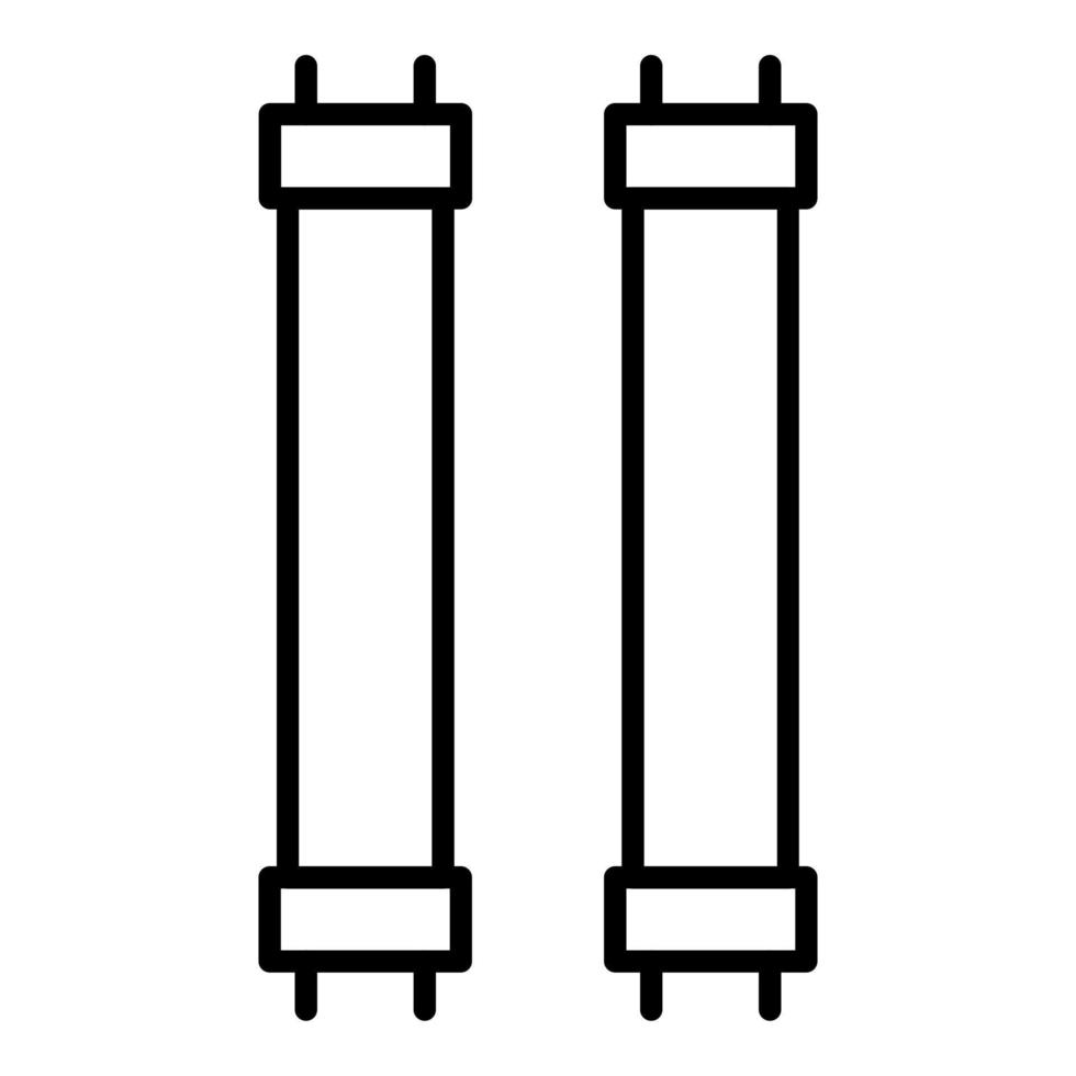 Fluorescent Lamp Icon Style vector