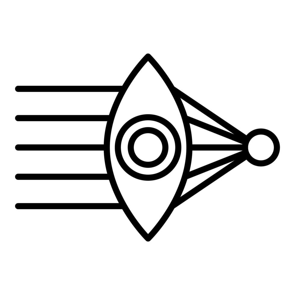 óptica icono estilo vector