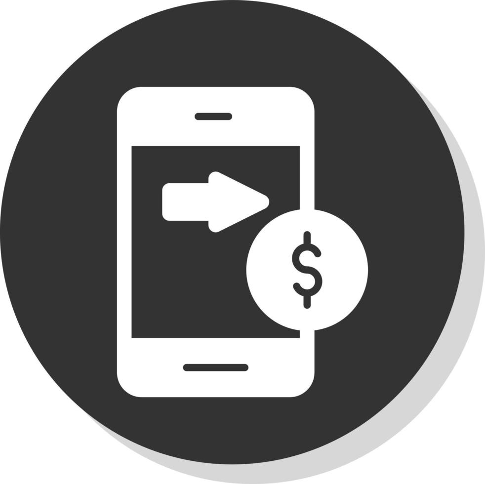 Send Money Mobile Vector Icon Design