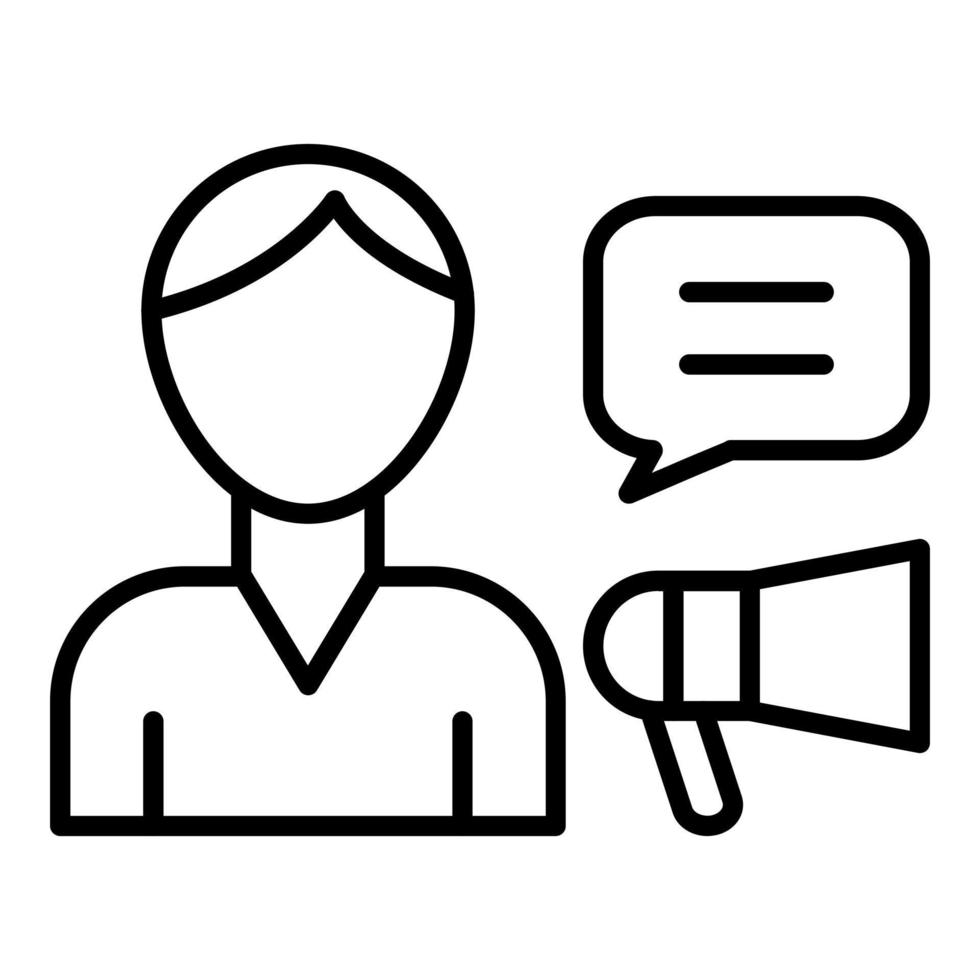 PR Specialist Male Icon Style vector