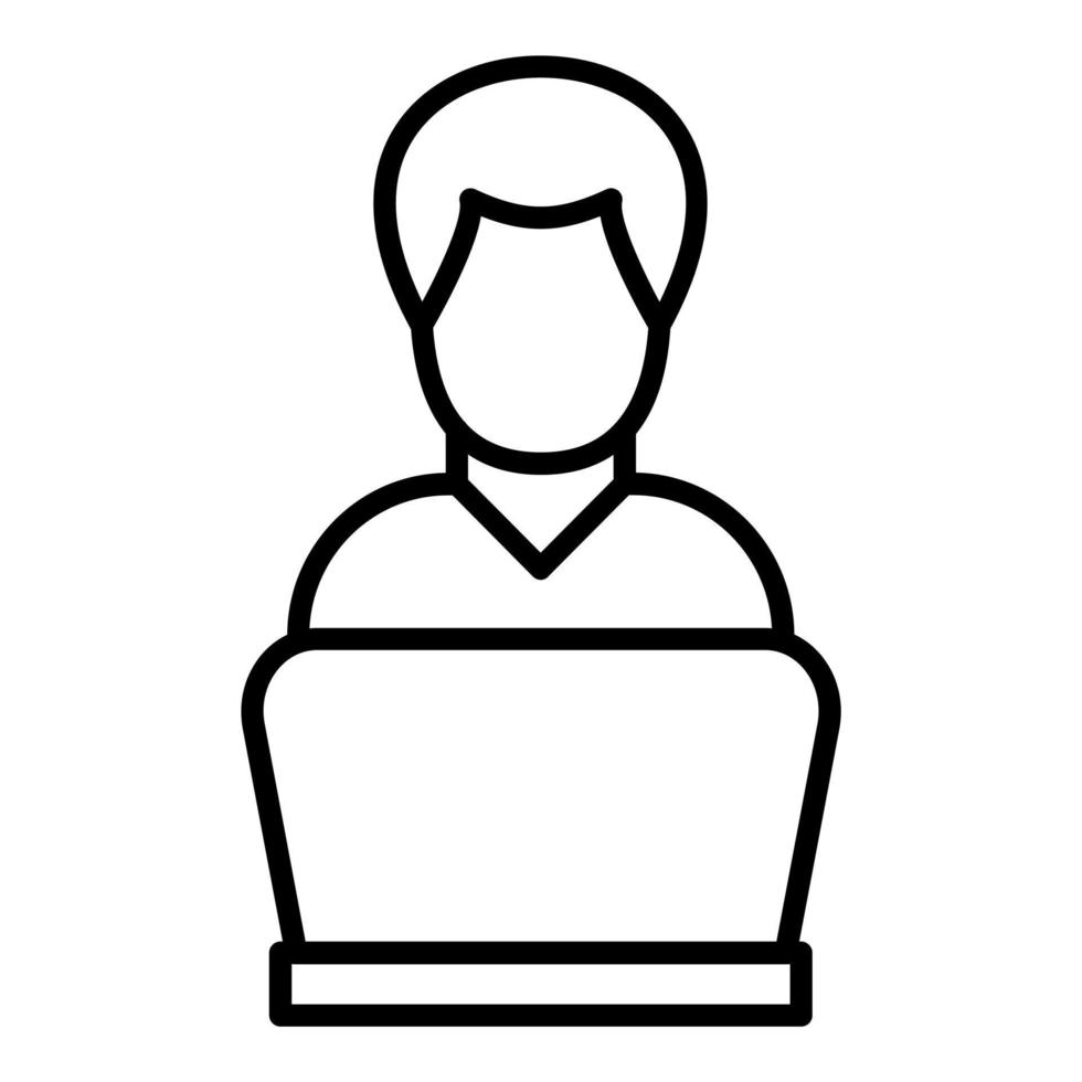 Clerk Male Icon Style vector