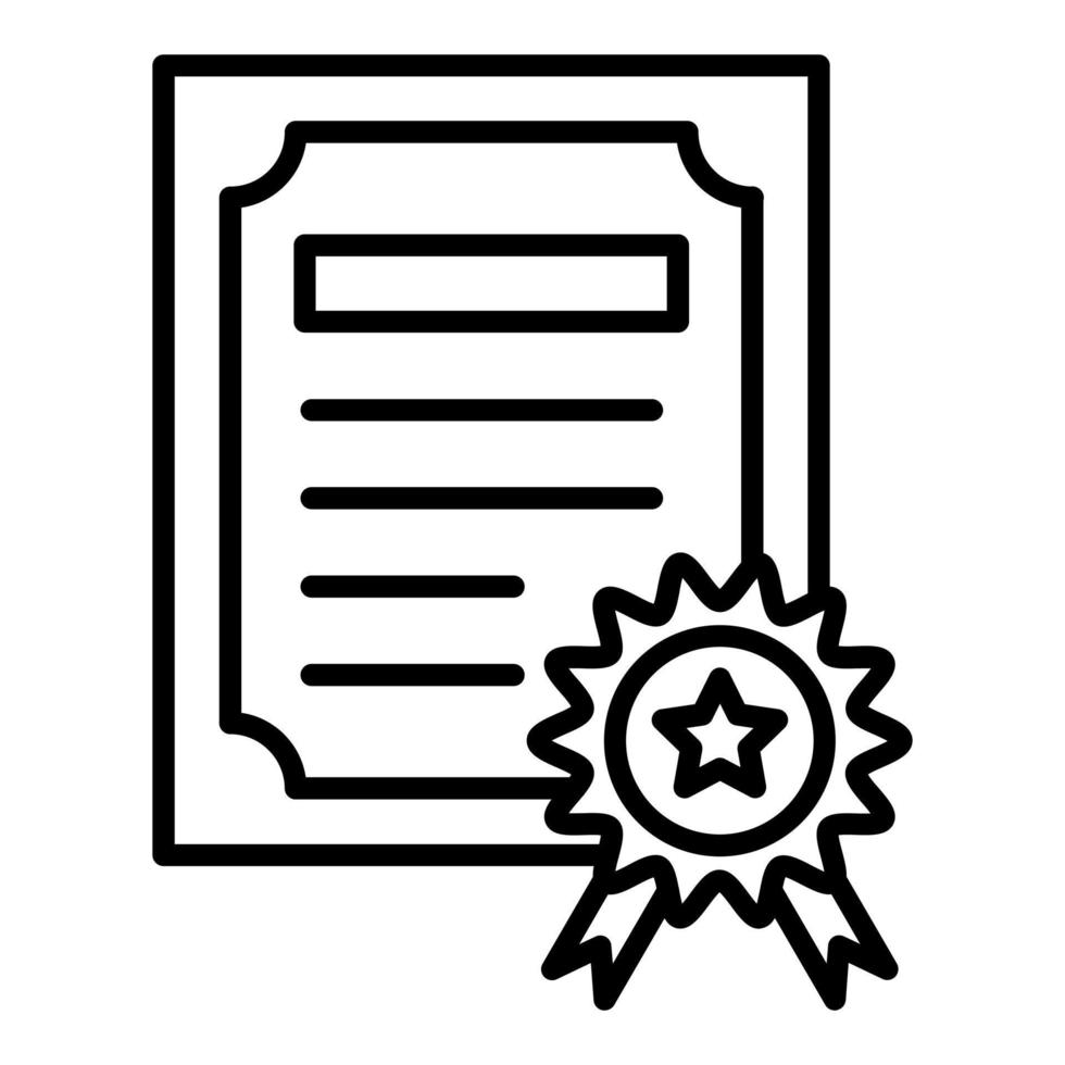 estilo de icono de certificado vector