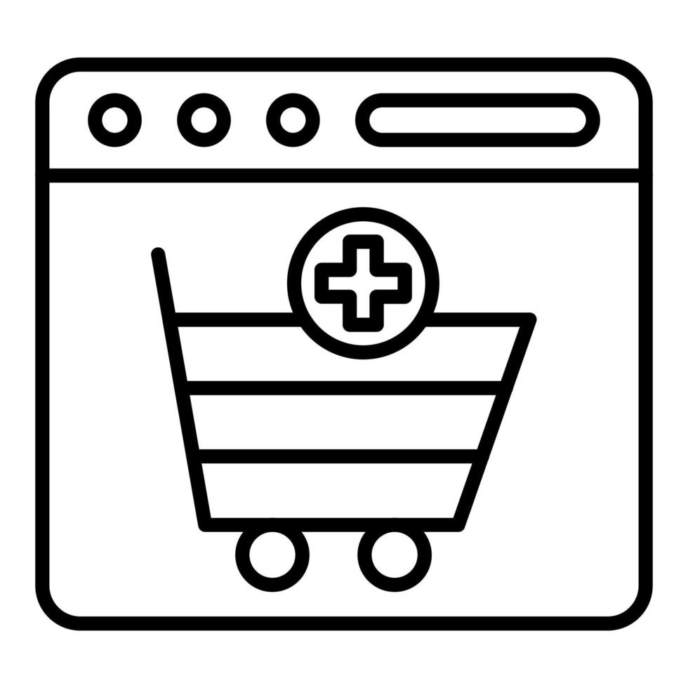 Add to Cart Icon Style vector