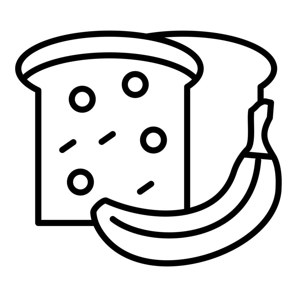 Banana Bread Icon Style vector