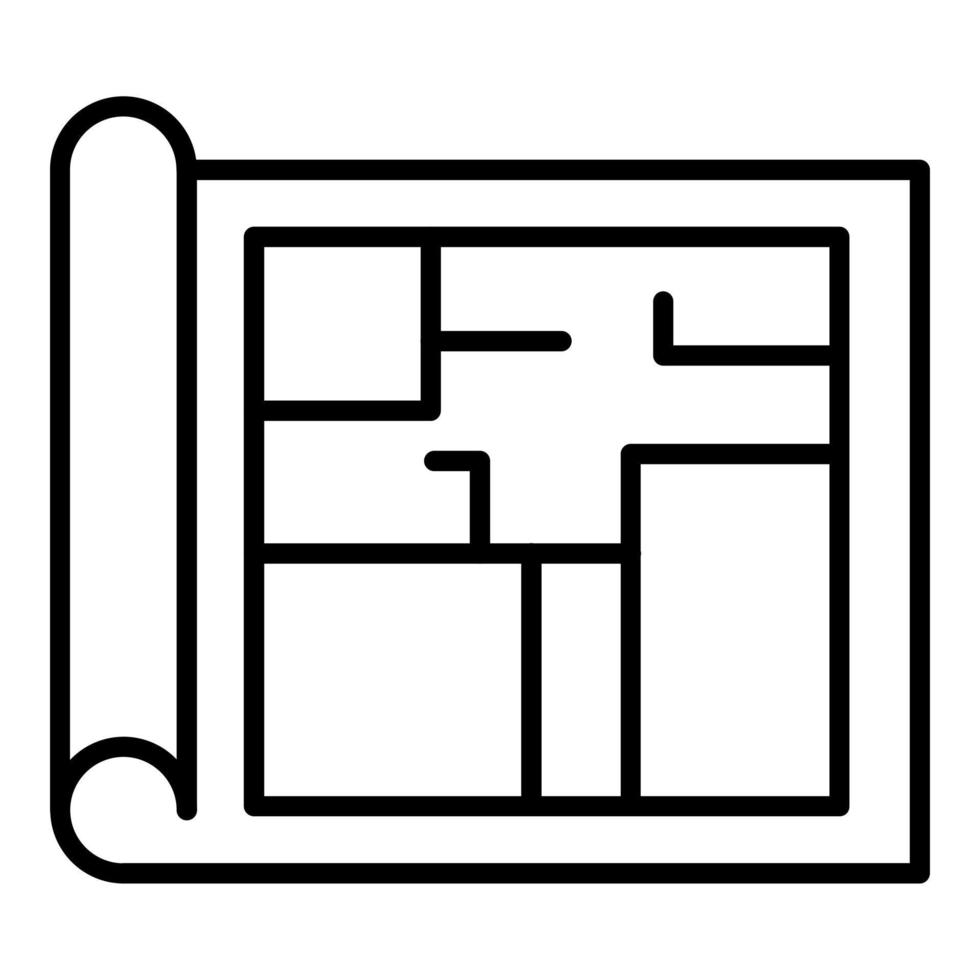 Floor Plan Icon Style vector