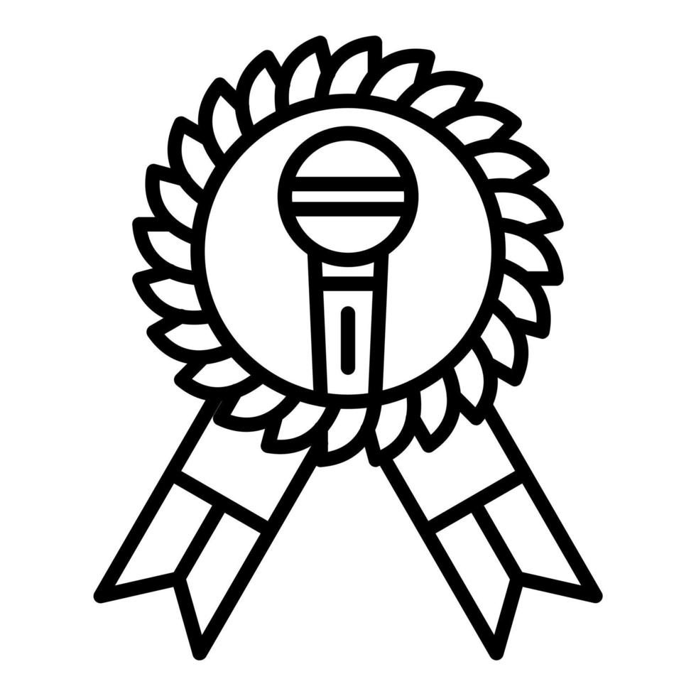 Journalism Award Icon Style vector